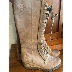 Sorel Joan Of Arc Tall Boots Tan 9.5